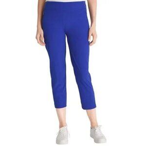 Zenergy CHICO'S Neema Crop Pants Size 00=US Size 2 Blue Pull-On